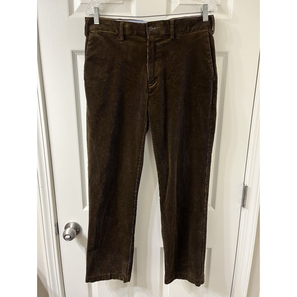 Vintage Polo Ralph Lauren Chunky Corduroy Chino Pants Men's 32x30 Brown Flat